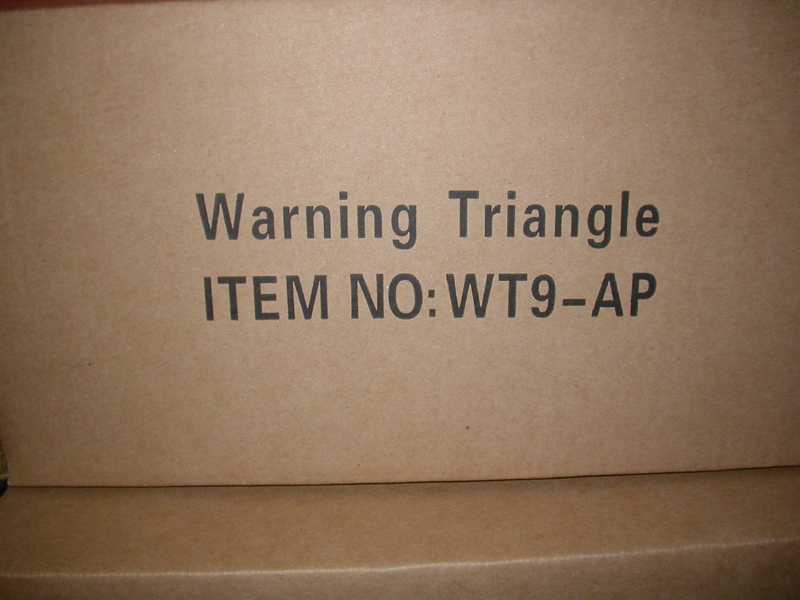 Inspection of Reflective Warning Triangle